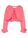 Abel & Lula Openwork Cardigan In Pink