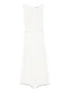 Abel & Lula Pleated Jumpsuit In White