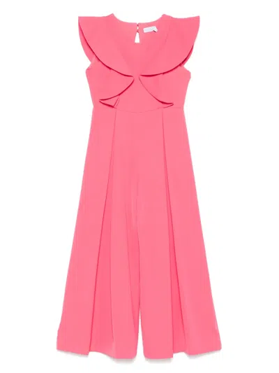 Abel & Lula Kids' Ruffled Jumpsuit In Pink