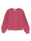 Abel & Lula Shoulder-pads Sweater In Pink