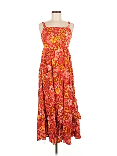 Pre-owned Abel The Label Casual Dress In Orange