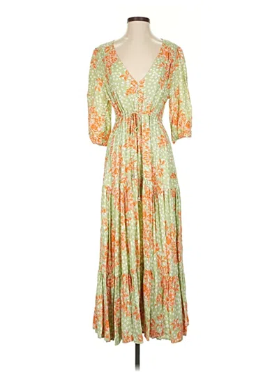 Pre-owned Abel The Label Casual Dress In Orange