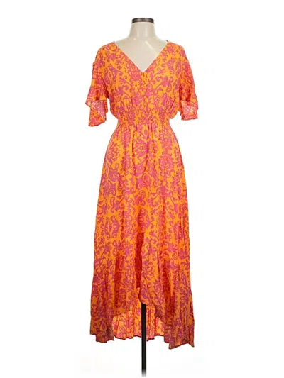 Pre-owned Abel The Label Casual Dress In Orange
