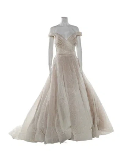 Pre-owned Abella Off-the-shoulder Long Dress W/ Tags