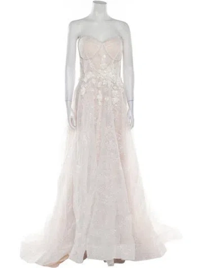 Pre-owned Abella Patterned Long Dress In Neutral