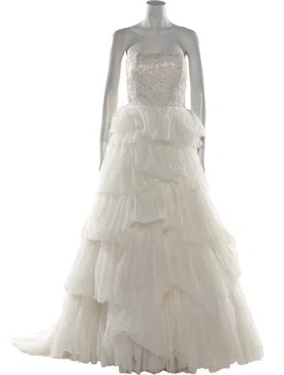 Pre-owned Abella Patterned Long Dress In Neutral