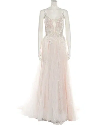 Pre-owned Abella Patterned Long Dress W/ Tags In Neutral