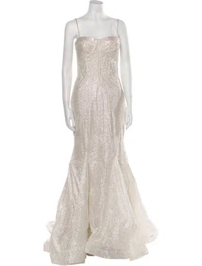 Pre-owned Abella Square Neckline Long Dress