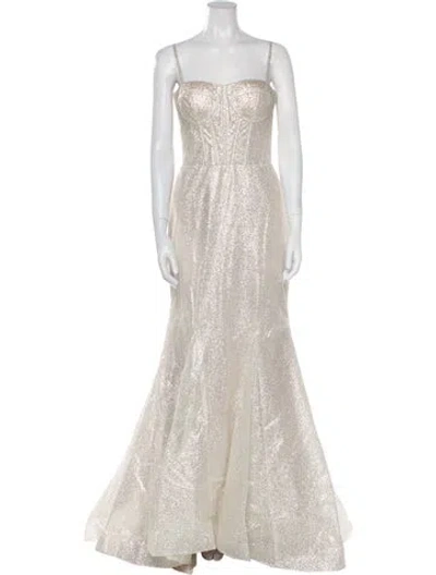 Pre-owned Abella Square Neckline Long Dress