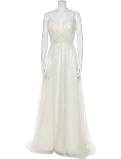 Pre-owned Abella Square Neckline Long Dress