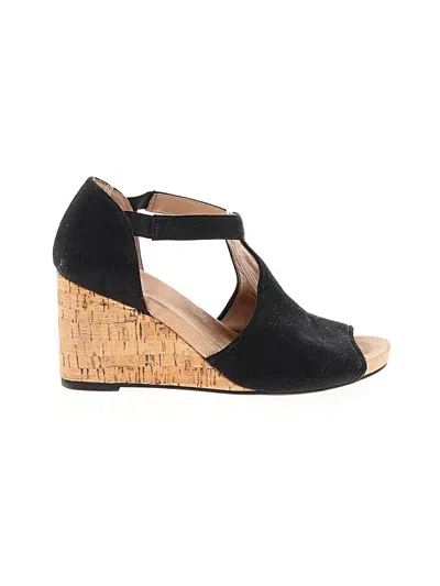 Pre-owned Abella Wedges In Black