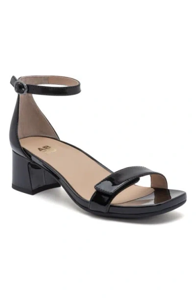 Abeo Avenue Strap Heels In Black Patent - Regular
