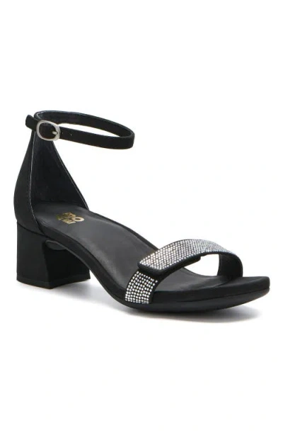 Abeo Avenue Strap Heels In Black Sparkle - Metatarsal