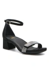 Abeo Avenue Strap Heels In Black Sparkle - Regular