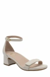 Abeo Avenue Strap Heels In Off White Leather - Regular