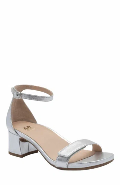 Abeo Avenue Strap Heels In Silver