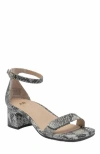 Abeo Avenue Strap Heels In Snake Print - Metatarsal