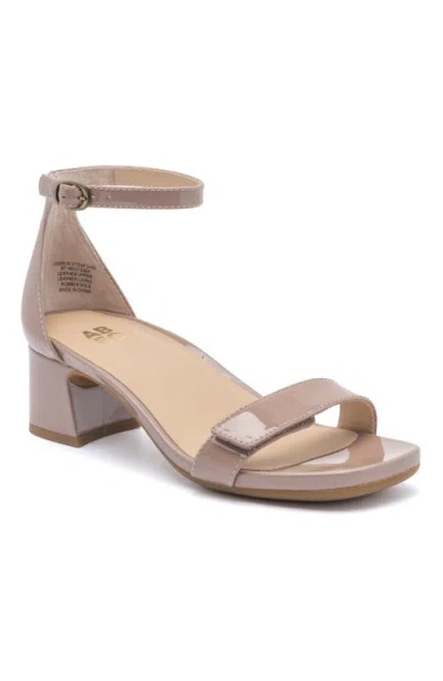 Abeo Avenue Strap Heels In Tan Patent - Metatarsal