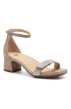 Abeo Avenue Strap Heels In Taupe Sparkle - Regular