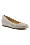 Abeo Cadence Ballet Flat In Gold Sparkle - Regular