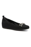 Abeo Cadence Bow Ballet Flat In Black Sparkle - Metatarsal