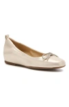 Abeo Cadence Bow Ballet Flat In Gold Sparkle - Metatarsal