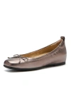 Abeo Cadence Bow Ballet Flat In Light Bronze - Metatarsal