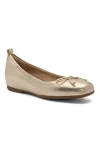 Abeo Cadence Bow Ballet Flat In Light Gold - Regular