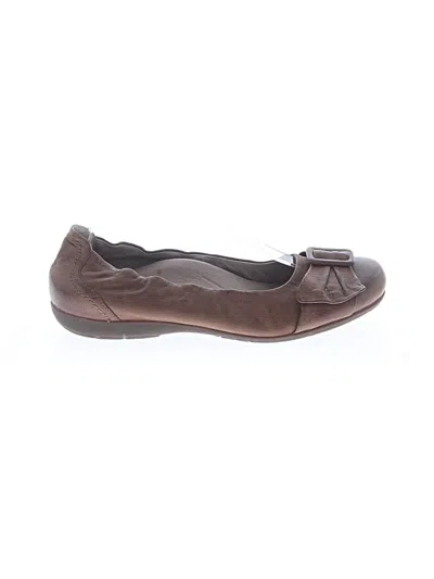 Pre-owned Abeo Flats In Brown