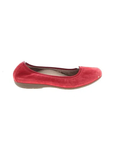 Pre-owned Abeo Flats In Red