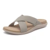 Abeo Laguna Slide In Beige Leather - Regular