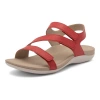 Abeo Oasis Sandal In Red - Regular