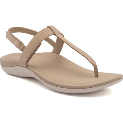 Abeo Oasis T Strap Sandal In Sand - Regular