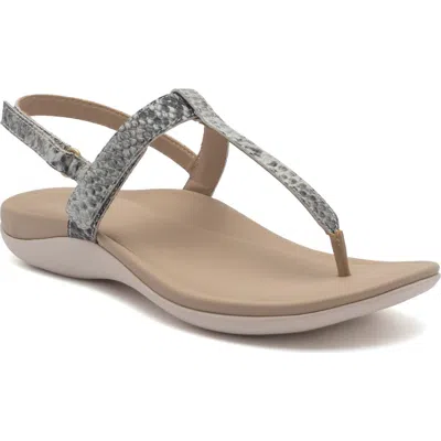 Abeo Oasis T Strap Sandal In Snake - Metatarsal