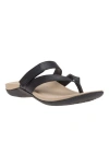 Abeo Oasis Thong Sandal In Black Majestic - Regular