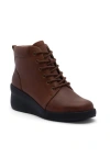 Abeo Passage Lace Up Boot In Dark Tan - Metatarsal