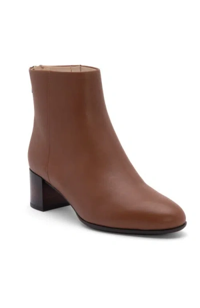 Abeo Plaza Back Zip Boot In Dark Tan - Regular