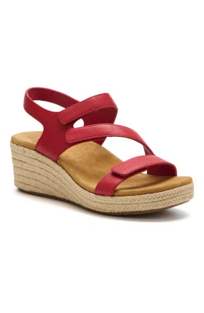 Abeo Riviera Adjustable Sandal In Red - Regular