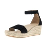 Abeo Riviera Ankle Sandal In Black Suede - Regular