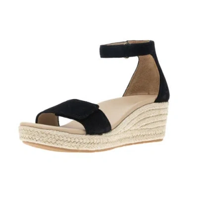 Abeo Riviera Ankle Sandal In Black Suede - Regular