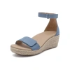 Abeo Riviera Ankle Sandal In Denim Nubuck - Regular