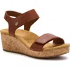 Abeo Riviera Strap Sandal In Caramel - Regular