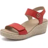 Abeo Riviera Strap Sandal In Red - Regular
