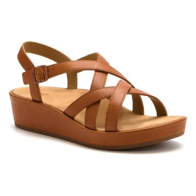 Abeo Soleil Cross Sandal In Brown