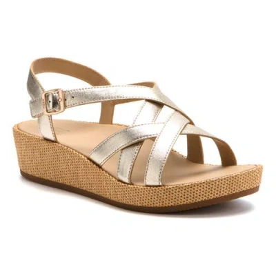 Abeo Soleil Cross Sandal In Gold