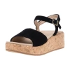 Abeo Solstice Buckle Sandal In Black Suede - Regular