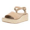 Abeo Solstice Buckle Sandal In Cuban Sand Suede - Regular
