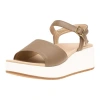Abeo Solstice Buckle Sandal In Fossil Leather - Regular