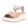 Abeo Solstice Buckle Sandal In Rose Gold Leather - Regular