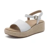 Abeo Solstice Buckle Sandal In White Leather - Metatarsal